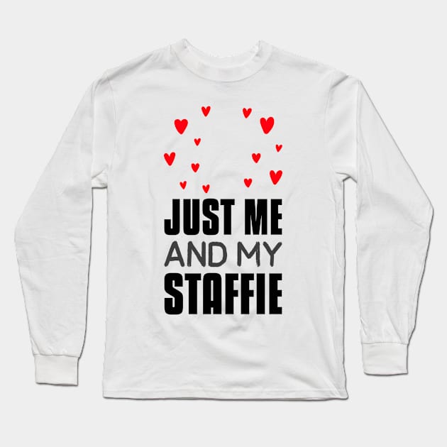 Just me and my staffie Long Sleeve T-Shirt by MangoJonesLife